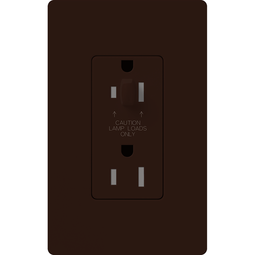 Lutron Architectural 20A Receptacle Half Dimmable Tamper-Resistant Brown (NTR-20-HDTR-BR)