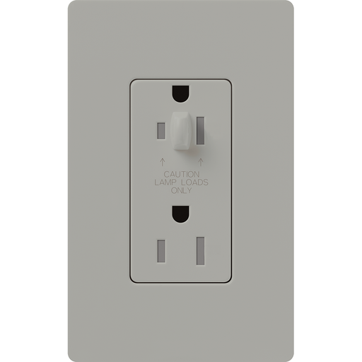 Lutron Architectural 20A Receptacle Half Dimmable Tamper-Resistant Gray (NTR-20-HDTR-GR)