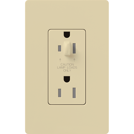 Lutron Architectural 20A Receptacle Half Dimmable Tamper-Resistant Ivory (NTR-20-HDTR-IV)