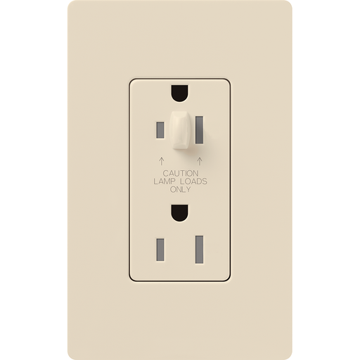 Lutron Architectural 20A Receptacle Half Dimmable Tamper-Resistant Light Almond (NTR-20-HDTR-LA)