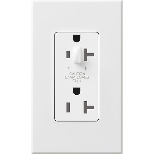 Lutron Architectural 20A Receptacle Half Dimmable Tamper-Resistant White (NTR-20-HDTR-WH)