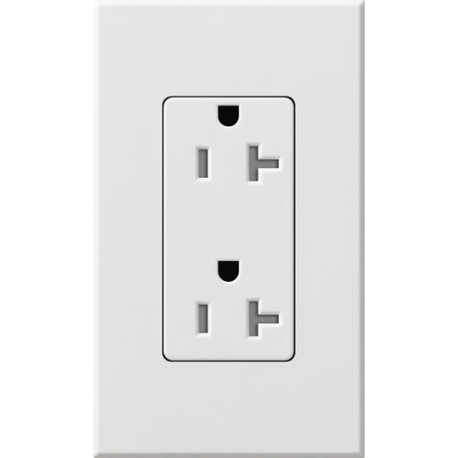 Lutron Architectural 20A Receptacle White (NTR-20-WH)