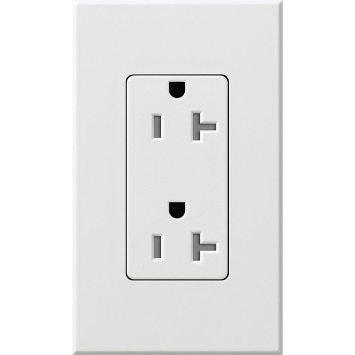 Lutron Architectural 20A Receptacle White (NTR-20-WH)