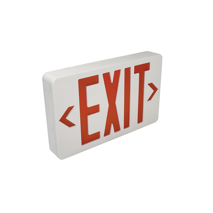 Nora Dual Color LED Exit Sign With Battery Backup Selectable Red Or Green Letters White Housing (NX-603D-LED)