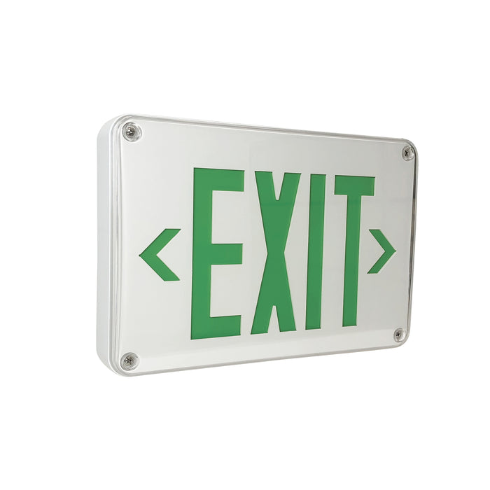 Nora LED Self-Diagnostic Wet/Cold Location Exit Sign With Battery Backup White Housing With Red Letters (NX-617-LED/G-CC)