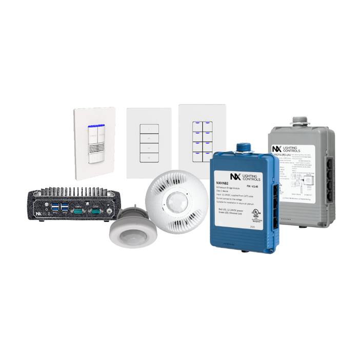 NX Lighting Controls Room Controller FX Bus Compatible 2 Relay 0-10V Dimming Universal Voltage (NXRCFX2-2RD-UNV)