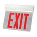 Best Lighting Products Edgelit Aluminum Exit Sign Single Face Red Letters Clear Panel Aluminum Housing Battery Backup No Self-Diagnostics Dual 120/277V (NYELXTEU1RCAEM)