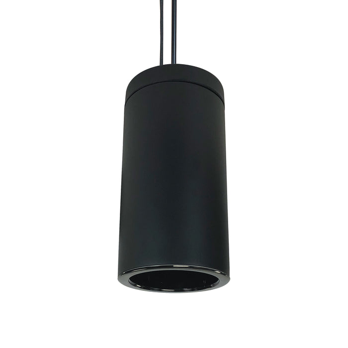 Nora 6 Inch Cylinder Pendant 2500Lm 2700K Reflector Spot Black/Black Flange 120-277V 0-10V Black Cylinder (NYLS2-6P25127SBBB6)