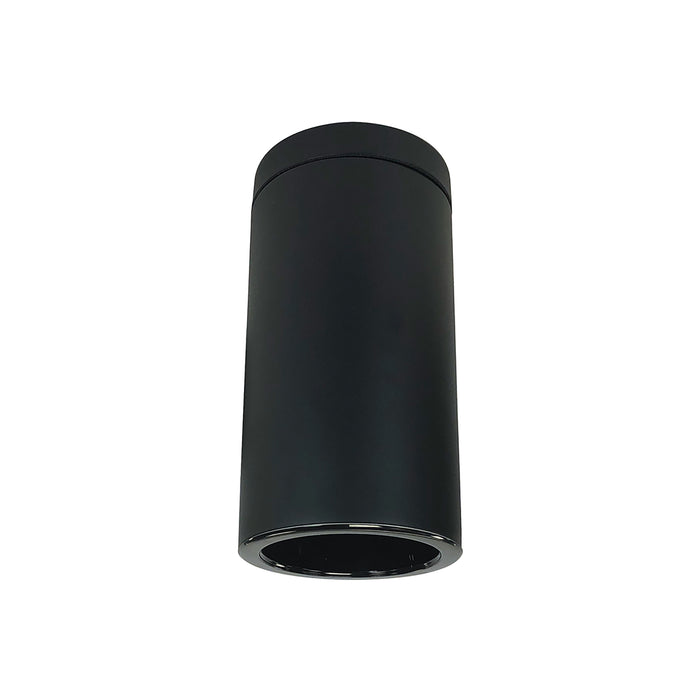 Nora 6 Inch Cylinder Surface 2500Lm 3000K Reflector Flood Black/Black Flange 120V Triac/ELV Black Cylinder (NYLS2-6S25130FBBB3)