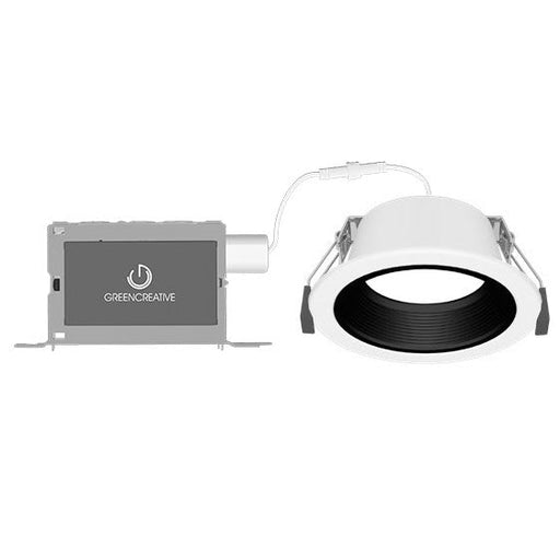 Green Creative NYXDM4RD/M9CCT5S/DUALDIM/WDBBW NYX Direct Mount 4 Inch Round LED Downlight Lumen/CCT Selectable 2500Lm 3000Lm/4000Lm 2700K/3000K/3500K/4000K/5000K Dual Dimming Wide Beam (38549)