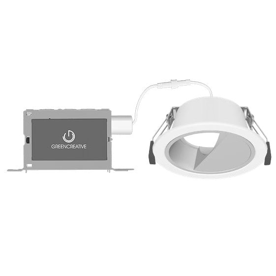 Green Creative NYXDM6RD/S9CCT5S/DUALDIM/WW/CW NYX Direct Mount 6 Inch Round LED Downlight Lumen/CCT Selectable 700Lm/1000Lm/1500Lm/2000Lm 2700K/3000K/3500K/4000K/5000K Dual Dimming Wall Wash (37517)