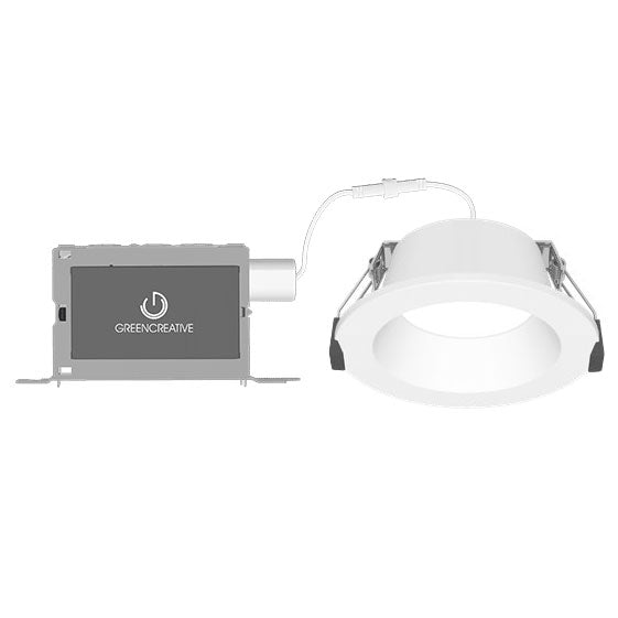 Green Creative NYXDM8RD/M9CCT5S/DUALDIM/WD/WW NYX Direct Mount 8 Inch Round LED Downlight Lumen/CCT Selectable 2500Lm/3000Lm/4000Lm 2700K/3000K/3500K/4000K/5000K Dual Dimming Wide Beam (37769)