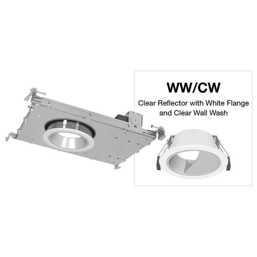 Green Creative NYXNC4RD/M9CCT5S/DUALDIM/WW/CW NYX New Construction 4 Inch Round LED Downlight Lumen/CCT Selectable 2500Lm/3000Lm/4000Lm 2700K/3000K/3500K/4000K/5000K Dual Dimming Wall Wash (38467)