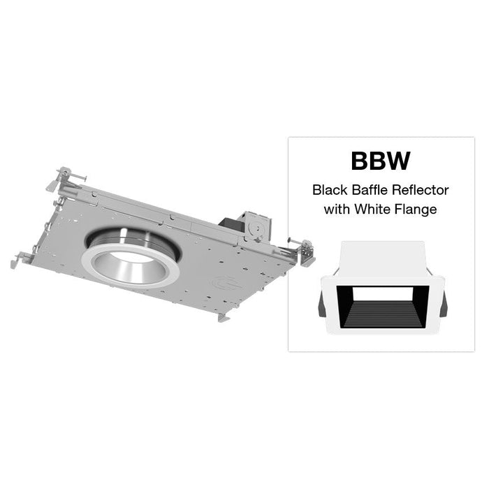 Green Creative NYXNC4SQ/M9CCT5S/DUALDIM/WDBBW NYX New Construction 4 Inch Square LED Downlight Lumen/CCT Selectable 2500Lm/3000Lm/4000Lm 2700K/3000K/3500K/4000K/5000K Dual Dimming Wide Beam (38489)