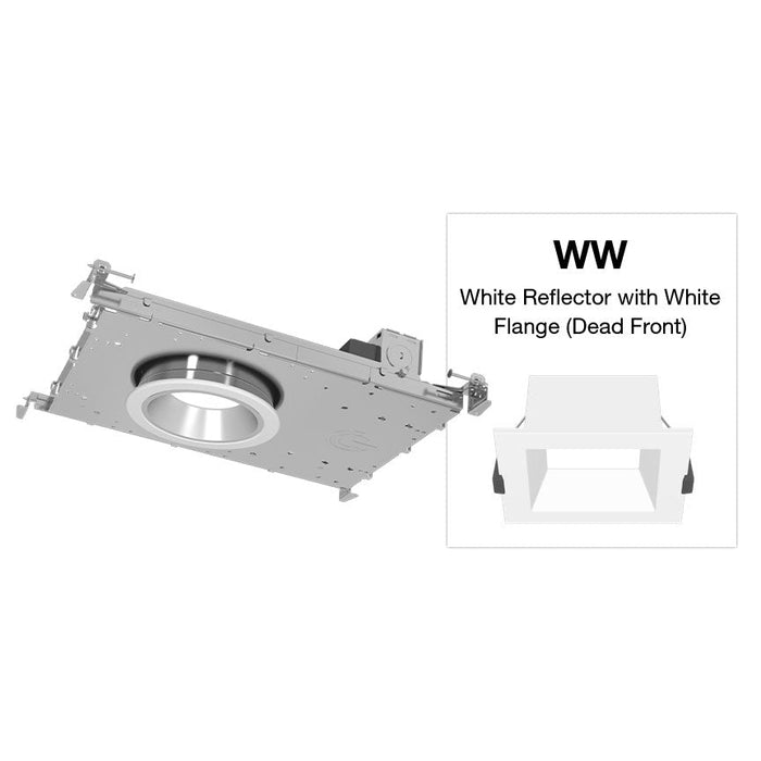 Green Creative NYXNC6SQ/S9CCT5S/DUALDIM/WD/WW NYX New Construction 6 Inch Square LED Downlight Lumen/CCT Selectable 700Lm/1000Lm/1500Lm/2000Lm 2700K/3000K/3500K/4000K/5000K Dual Dimming (96710)