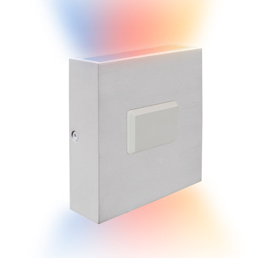 Lotus LED Lights Wall Sconce Up And Down LED RGB Plus Tunable White Wi-Fi And Bluetooth 120-277V CCT Selectable 2700K to 6500K 18W White (OD5STRGBCW-WH)