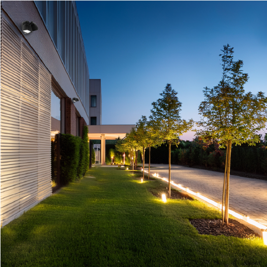 NICOR LED Outdoor Security Flood Light Wattage/CCT Selectable 16W/25W 3000K/4000K/5000K 120V 80 CRI PIR Sensor And Night Light Black (OLS125S120S8BKS)