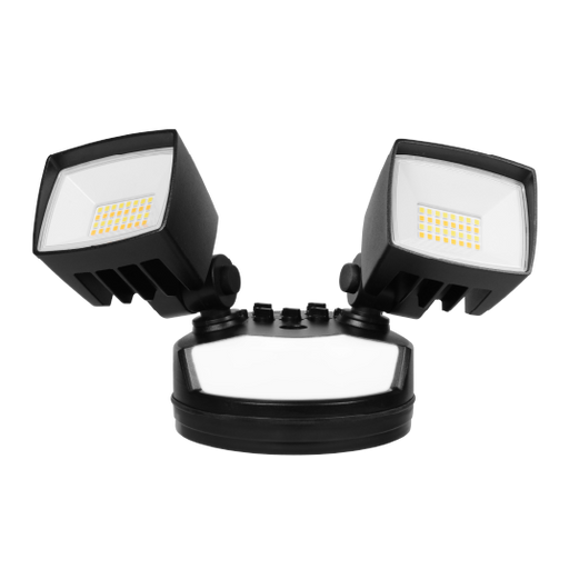 NICOR LED Outdoor Security Flood Light Wattage/CCT Selectable 16W/25W 3000K/4000K/5000K 120V 80 CRI PIR Sensor And Night Light Black (OLS125S120S8BKS)