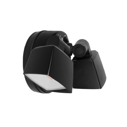 NICOR LED Outdoor Security Flood Light Wattage/CCT Selectable 16W/25W 3000K/4000K/5000K 120V 80 CRI PIR Sensor And Night Light Black (OLS125S120S8BKS)