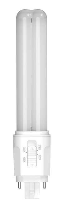 EIKO L9WPLC/AB/8FCCT/U/G24D/O 9W 1185Lm LED PLC Type A/B Plastic 80 CRI 2700K/3000K/3500K/4000K 120-277V Omni G24D Base (14609)