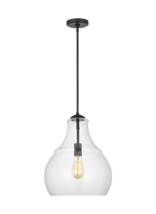 Generation Lighting Sean Lavin Zola 1-Light Pendant In Midnight Black Finish With Clear Glass Shade (P1483MBK)