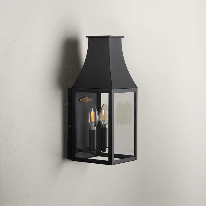 Progress Lighting Radcliffe Collection Two-Light LED Small New Traditional Outdoor Wall Lantern Black (P560376-031)
