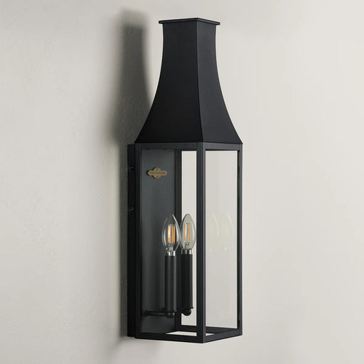 Progress Lighting Radcliffe Collection Two-Light LED Large New Traditional Outdoor Wall Lantern Black (P560377-031)