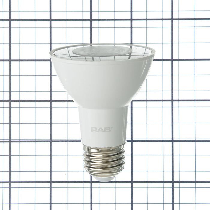 RAB PAR20 7W 50W Equivalent 550Lm E26 90 CRI 5000K Dimmable 25 Degree (PAR20-7-950-25D-DIM)