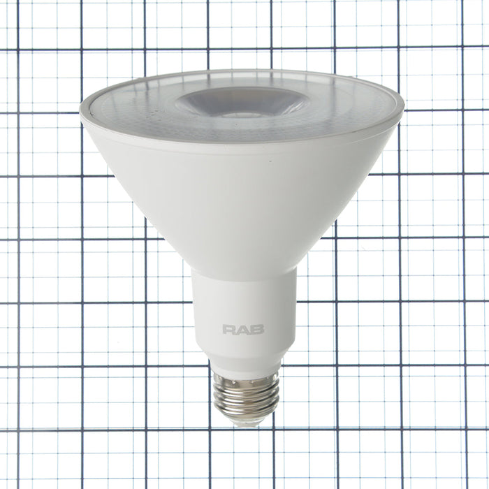 RAB PAR38 12.5W 120W Equivalent 1200Lm E26 Base 80 CRI 5000K Dimmable 40 Degree Beam (PAR38-12.5-850-40D-DIM)