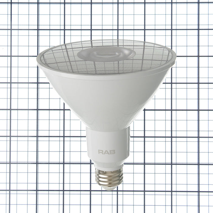 RAB PAR38 16.5W 120W Equivalent 1370Lm E26 90 CRI 3000K Dimmable 40 Degree (PAR38-16-930-40D-DIM)