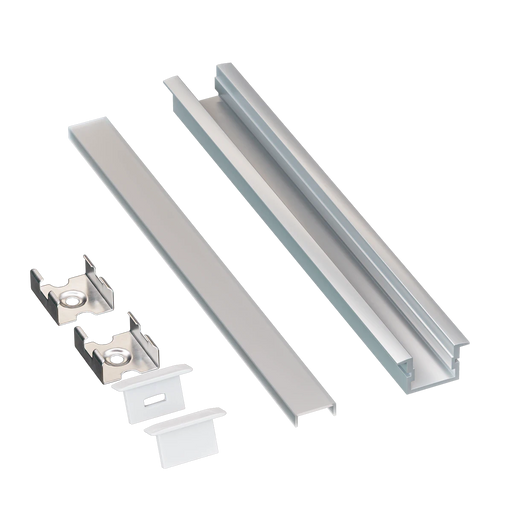 American Lighting 2M Double Flange Single Bundle With [1] 2M Double Flange Extrusion-2M High Grade Diffusion Lens-End Cap With Hole-End Cap Without Hole [6] Mounting Clips (PE-DBLF-2M-BNDL1)