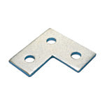 Caddy Three Hole Flat Corner Bracket Steel Electrogalvanized 3-1/2 Inch X 3-1/2 Inch (F360000EG)