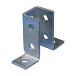 Caddy Eight Hole Double Corner Connector 3-Way Electrogalvanized 1-5/8 Inch X 5-1/2 Inch X 4 Inch (W170000EG)