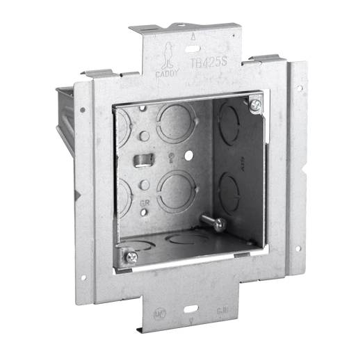 Caddy Adjustable Depth Box With Mounting Plate Flush Design For Mud Ring Use 2 1/2 Inch Box (TB425S)