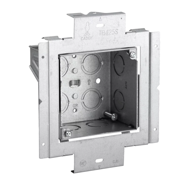 Caddy Adjustable Depth Box With Mounting Plate Flush Design For Mud Ring Use 2 1/2 Inch Box (TB425S)