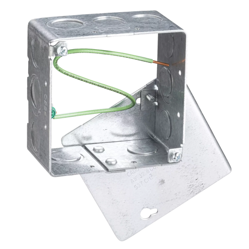 Caddy Open Back Box 4 Inch Box 1/2 Inch 3/4 Inch Knockout Sizes (OBB4)