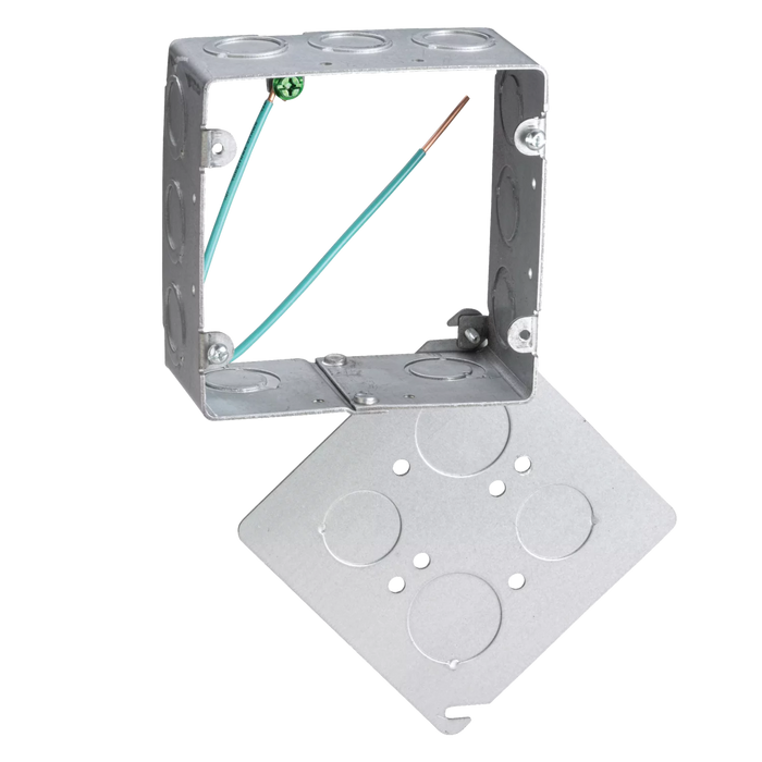 Caddy Open Back Box 4 11/16 Inch Box 1/2 Inch 3/4 Inch Knockout Sizes (OBB41)