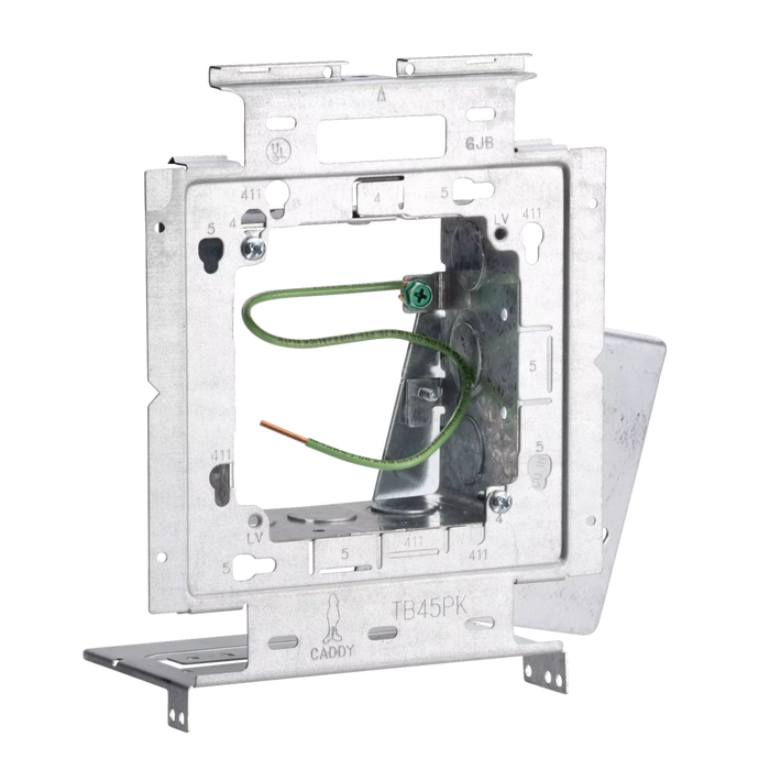 Caddy Box Mounting Plate With Far Side Support On Stud Assembly OBB4 No Mud Ring (PKX4)