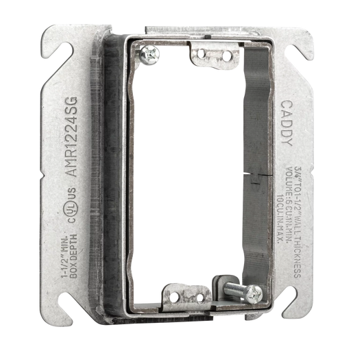 Caddy Nvent Caddy All-In-One Adjustable Mud Ring 1-Gang Adjusts 5/8 Inch To 1-1/4 Inch (AMR1020SG)