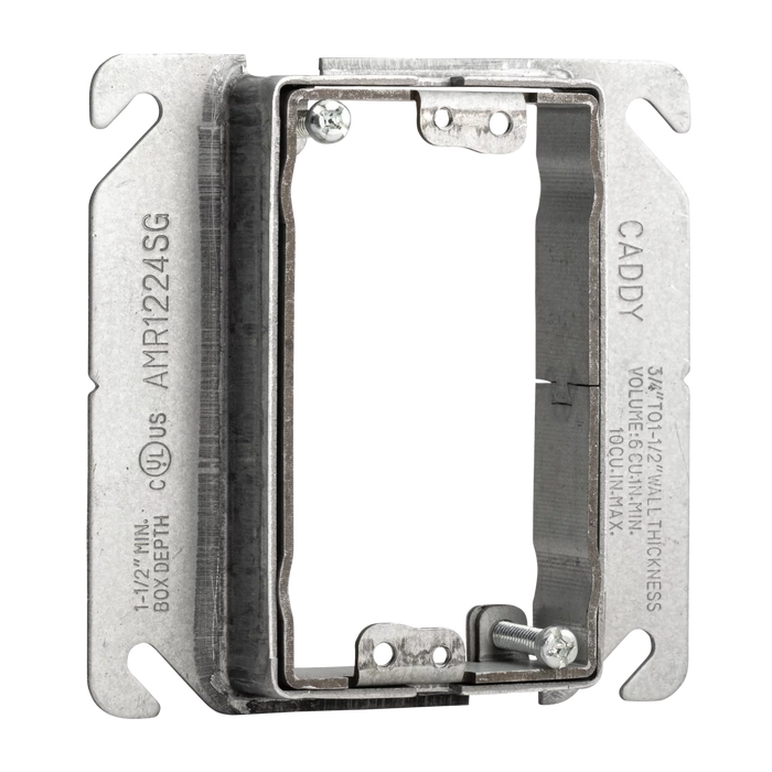 Caddy Nvent Caddy All-In-One Adjustable Mud Ring 1-Gang Adjusts 5/8 Inch To 1-1/4 Inch (AMR1020SG)