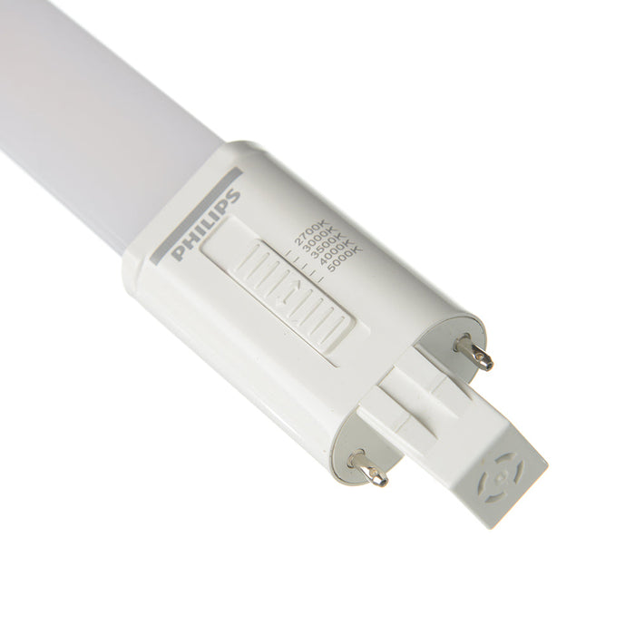 Philips 606574 6PL-S/COR/13H-5CCT/MF6/P/2P 20/1 6W LED PL-S Lamp GX23 Base CCT Selectable 2700K/3000K/3500K/4000K/5000K 82 CRI 120-277V (929004583004)