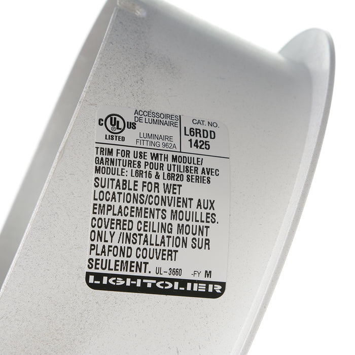 Philips Lightolier 6-inch round LED downlight with clear diffuse cone trim