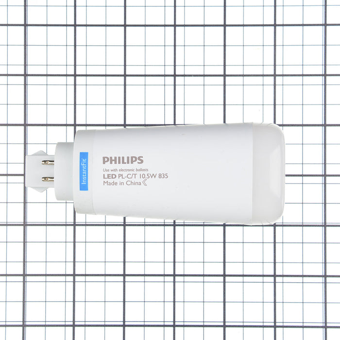 Philips 10.5PL-C/T/COR/26V-835/IF13/P/4P/DIM10/1 10.5W PL LED 3500K 120V 1200Lm 83 CRI 4-Pin GX24q Base Plug-In Bulb (929001388604)