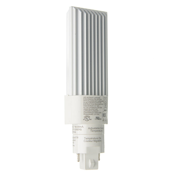 Philips 11PL-C/T/COR/32H-3CCT/MF15/P/20/1 7.87 Inch 11W PLED Lamp CCT Selectable 3000K/3500K/4000K 1425Lm/1450Lm/1500Lm Non-Dimmable G24q Base Frosted (929003477804)