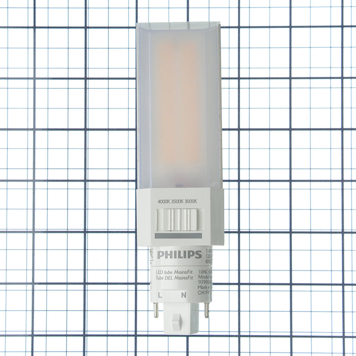 Philips 11PL-C/T/COR/32H-3CCT/MF15/P/20/1 7.87 Inch 11W PLED Lamp CCT Selectable 3000K/3500K/4000K 1425Lm/1450Lm/1500Lm Non-Dimmable G24q Base Frosted (929003477804)