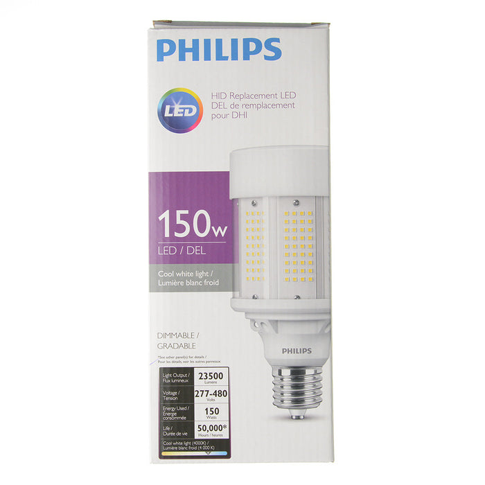 Philips 150CC/LED/840/LS EX39 G2 BB 277-480V 3/1 LED Corn Cob HID Replacement Lamp 150W 4000K 23500Lm 277-480V 80 CRI EX39 Base (929003507204)