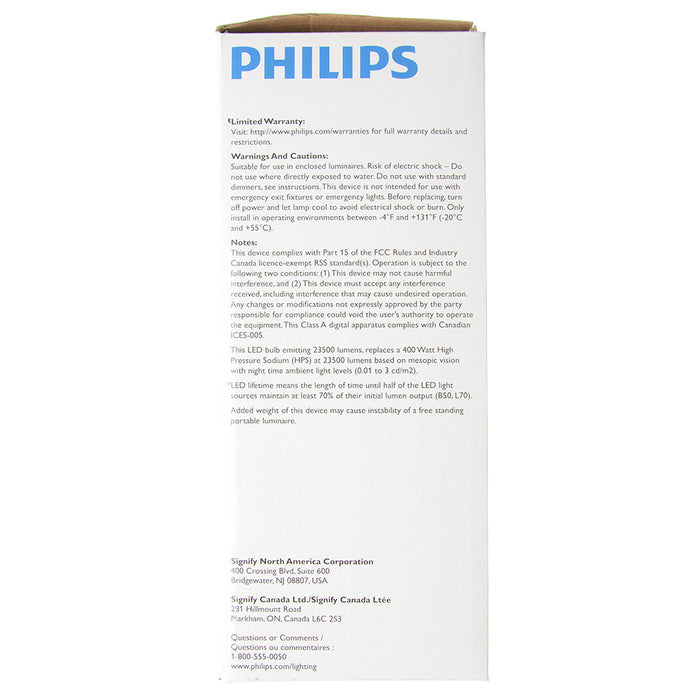 Philips 150CC/LED/850/LS EX39 G2 BB 277-480V 3/1 579037 LED Corn Cob Lamp 150W 277-480V 5000K Daylight 23500Lm 80 CRI EX39 Base (929003507304)