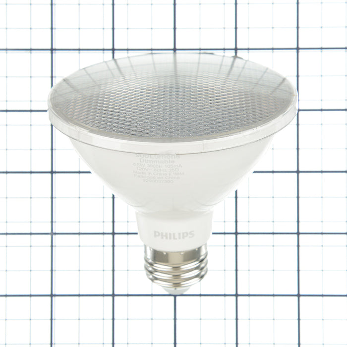 Philips 8.5PAR30S/COR/930/F25/D/P/ULW/T20 6/1FB 8.5W LED PAR30S Bulb E26 Base 900Lm 3000K 90 CRI 120V 25 Degree Beam Angle Clear (929003739004)