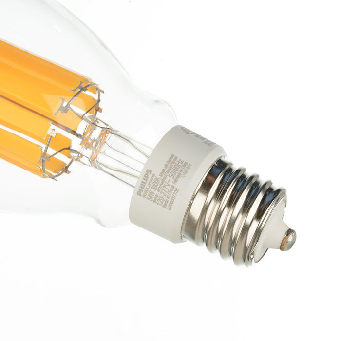 Philips 588251 54GC/LED/830 EX39 BB 6/1 54W LED Glass ED32 HID Lamp EX39 Base 9000Lm 3000K 80 CRI 120-277V 300 Degree Beam Angle Clear (929003773604)