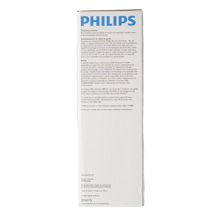 Philips 606269 27-18-12CC/LED/3PW/3CCT/E26 BB 6/1 LED Corn Cob E26 Base Wattage/CCT Selectable 27W/18W/12W 3000K/4000K/5000K 120-277V 80 CRI Clear (929004258004)